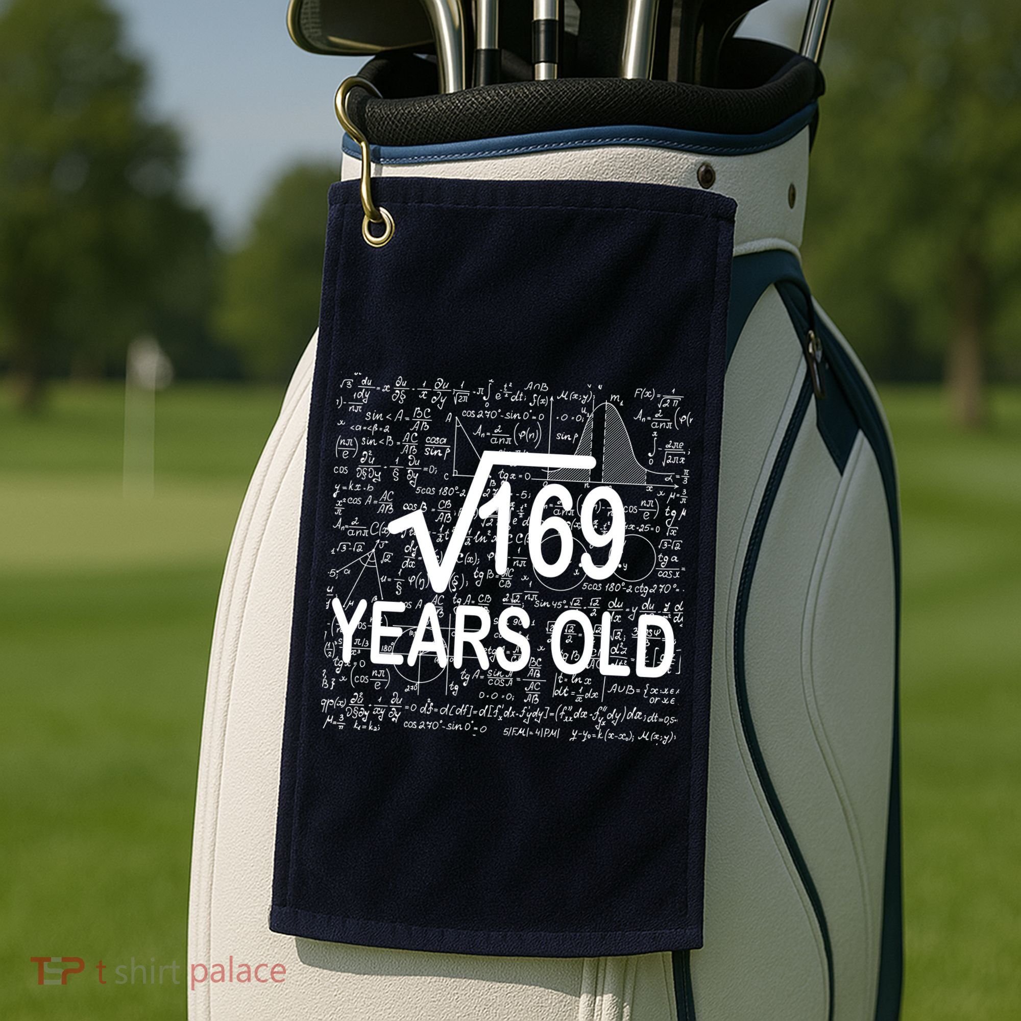 13th Birthday Square Root 169 Math Golf Towel