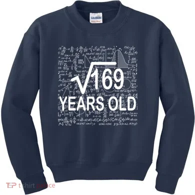 13th Birthday Square Root 169 Math Kids Sweatshirt