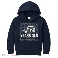 13th Birthday Square Root 169 Math Kids Hoodie thumb 0