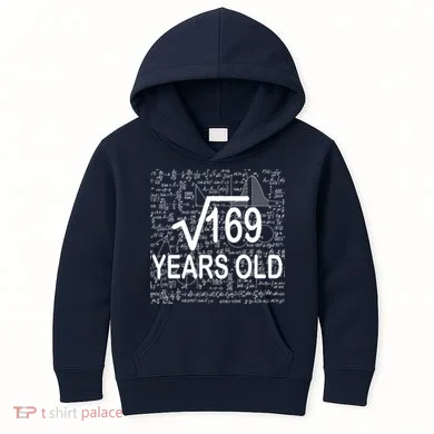 13th Birthday Square Root 169 Math Kids Hoodie