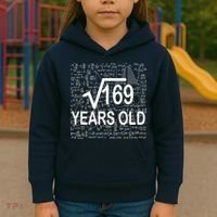 13th Birthday Square Root 169 Math Kids Hoodie thumb 3