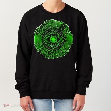 15 Fears Wheel Evil Green Eye Women's Sweatshirt