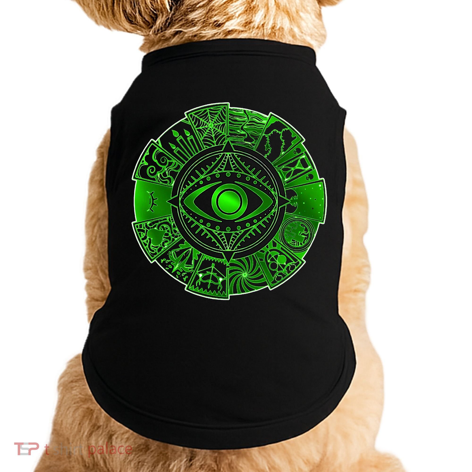 15 Fears Wheel Evil Green Eye Doggie Tank