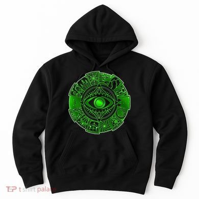 15 Fears Wheel Evil Green Eye Hoodie