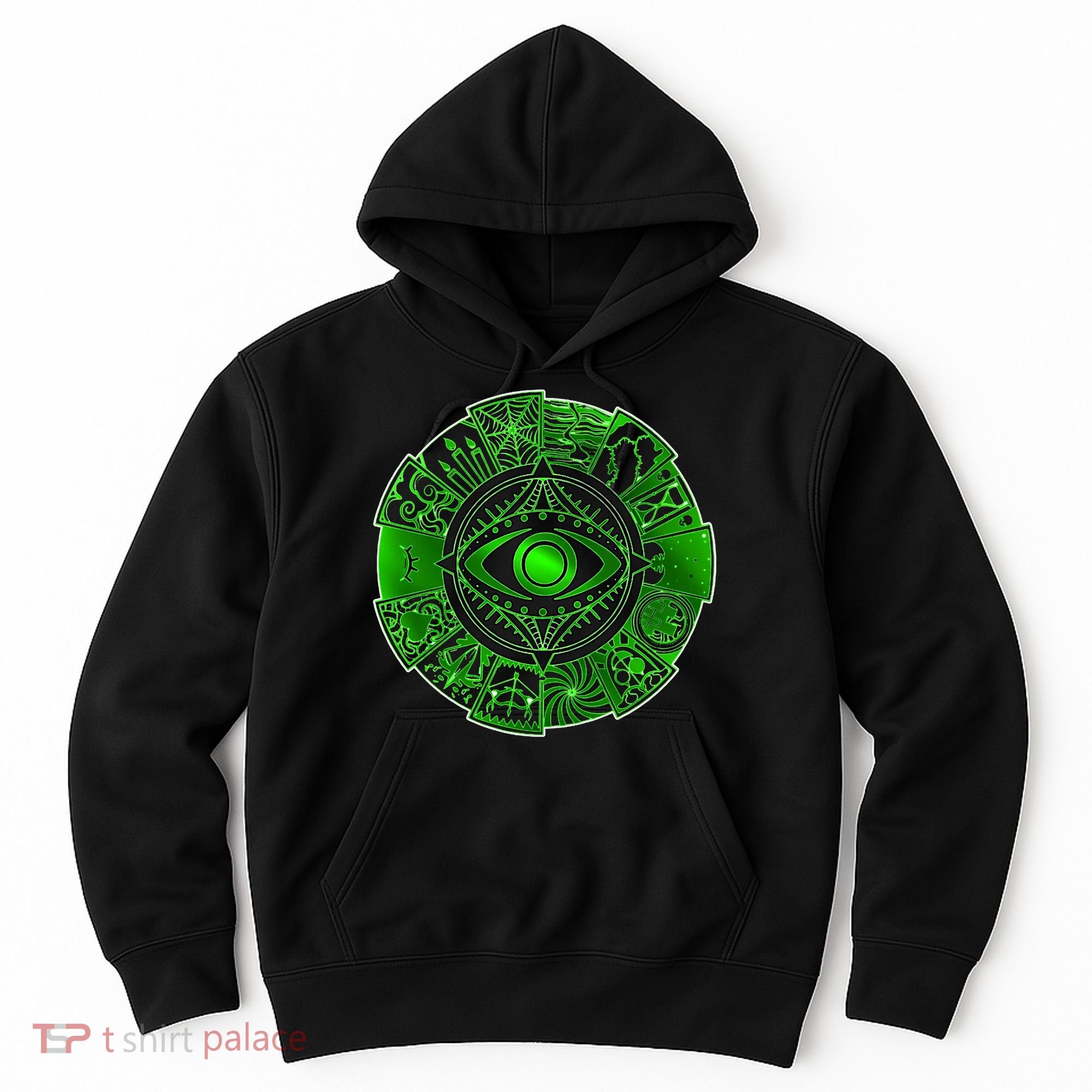 15 Fears Wheel Evil Green Eye Hoodie