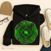 15 Fears Wheel Evil Green Eye Hoodie thumb 4
