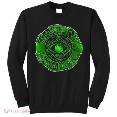 15 Fears Wheel Evil Green Eye Sweatshirt
