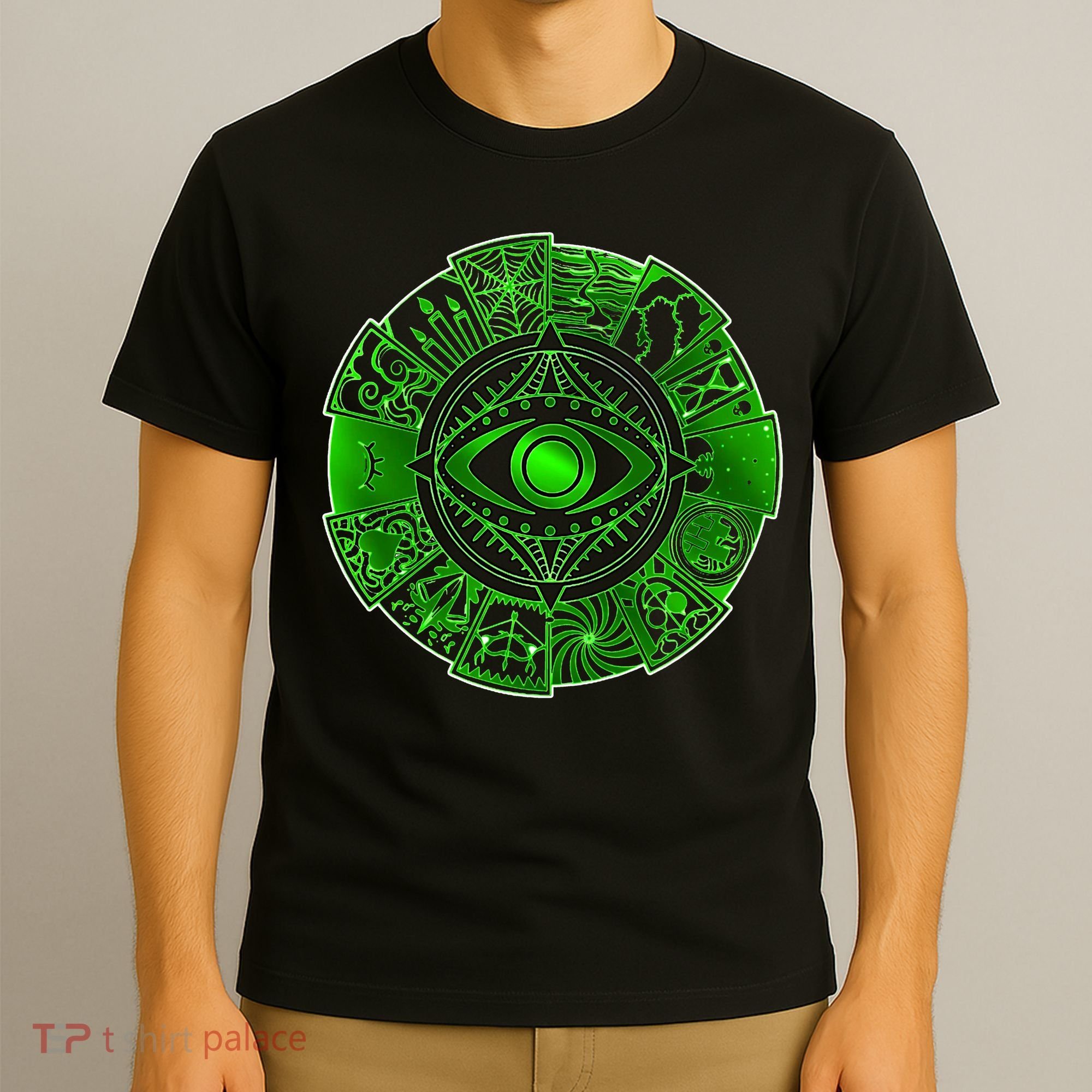 15 Fears Wheel Evil Green Eye T-Shirt