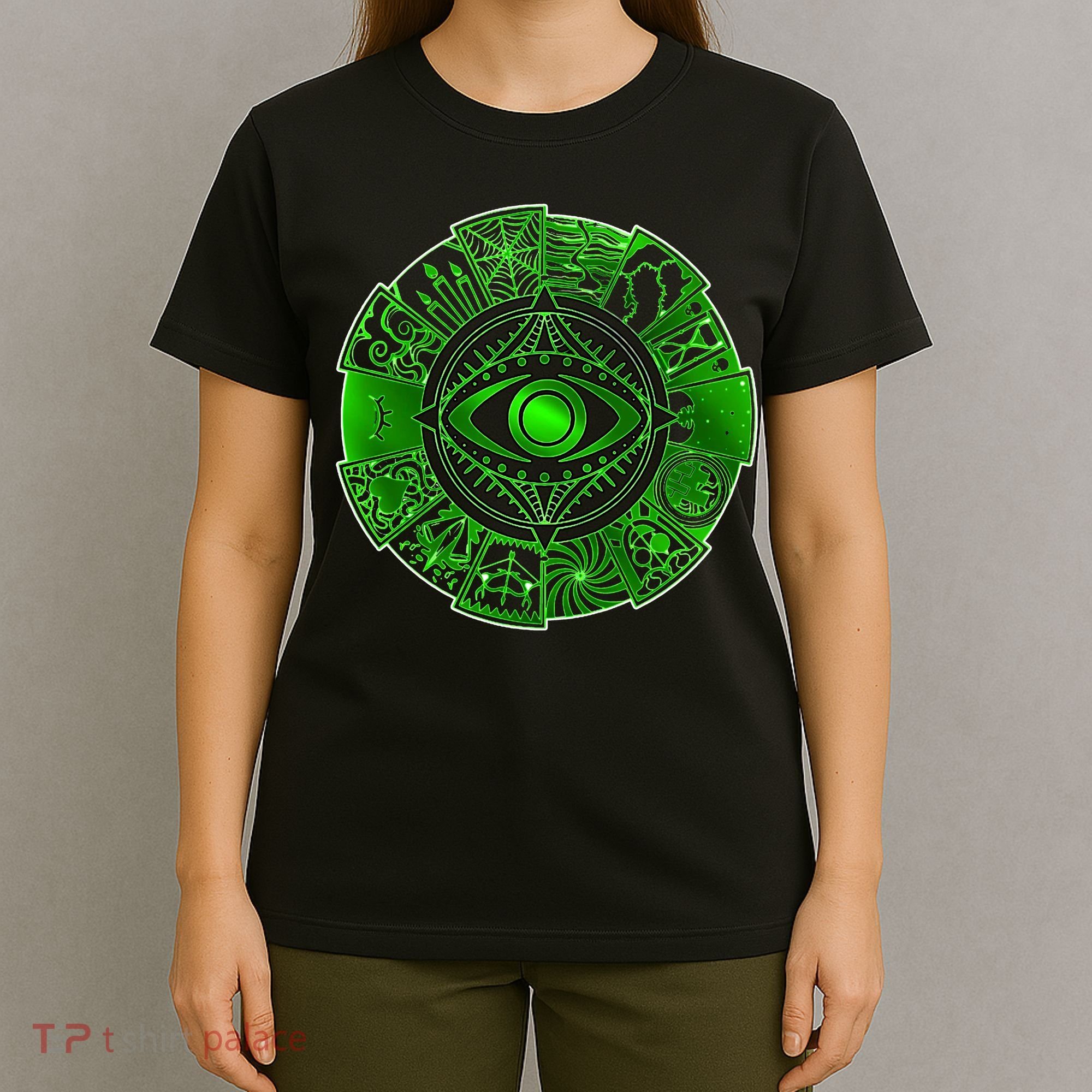 15 Fears Wheel Evil Green Eye T-Shirt