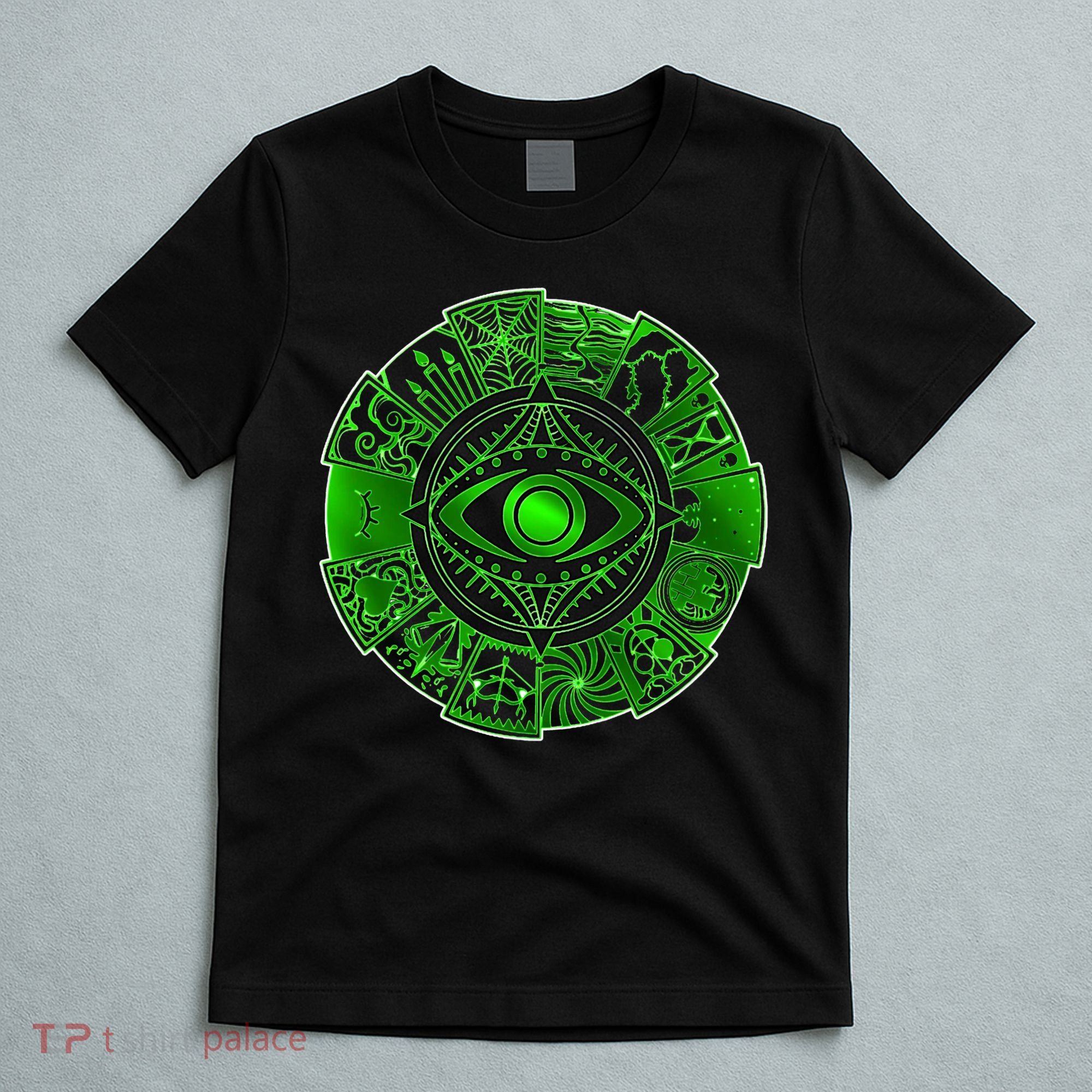 15 Fears Wheel Evil Green Eye T-Shirt