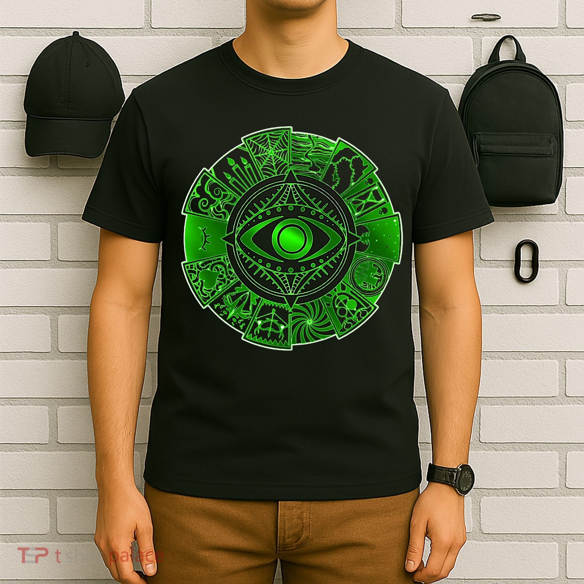 15 Fears Wheel Evil Green Eye T-Shirt