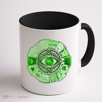15 Fears Wheel Evil Green Eye Coffee Mug thumb 1