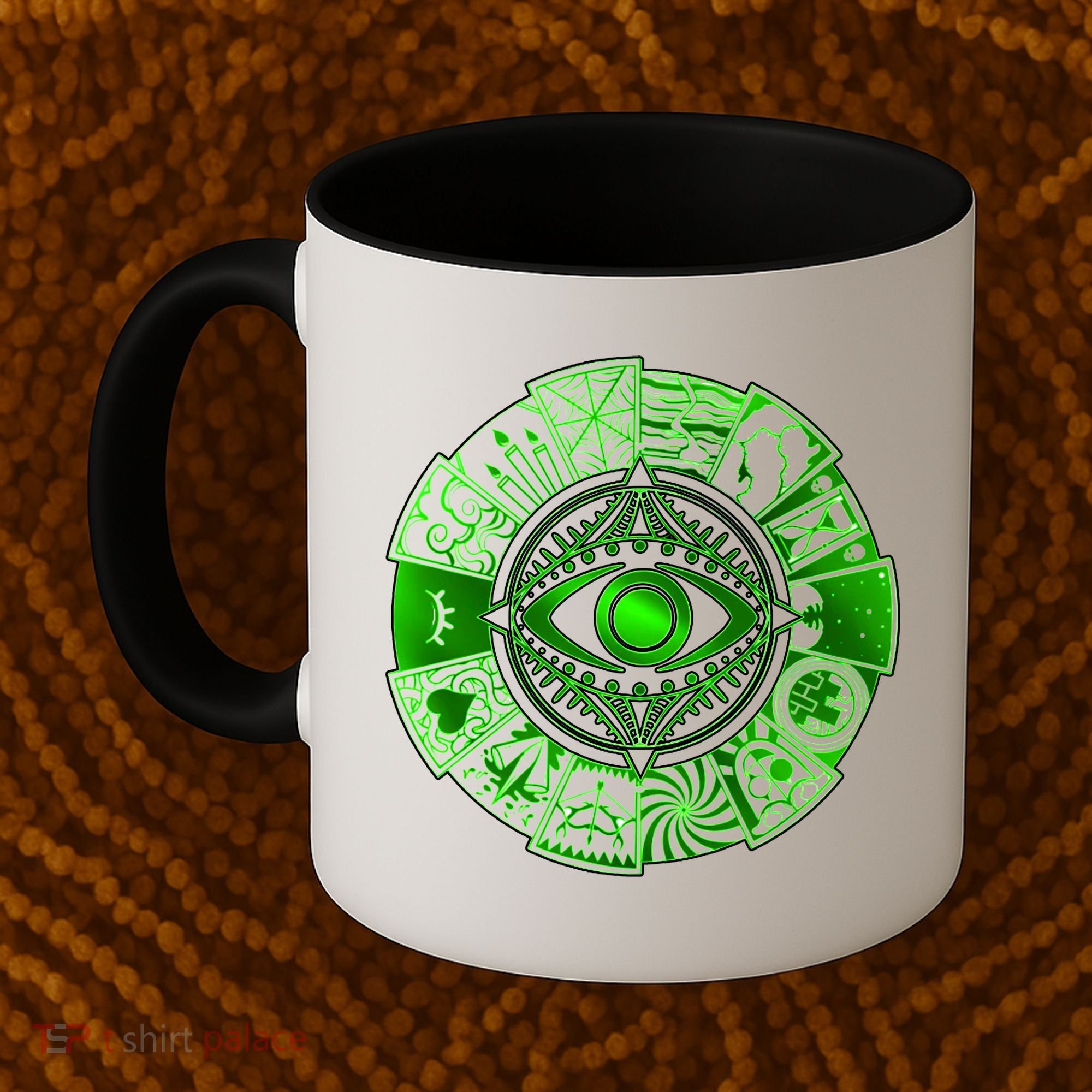 15 Fears Wheel Evil Green Eye Coffee Mug