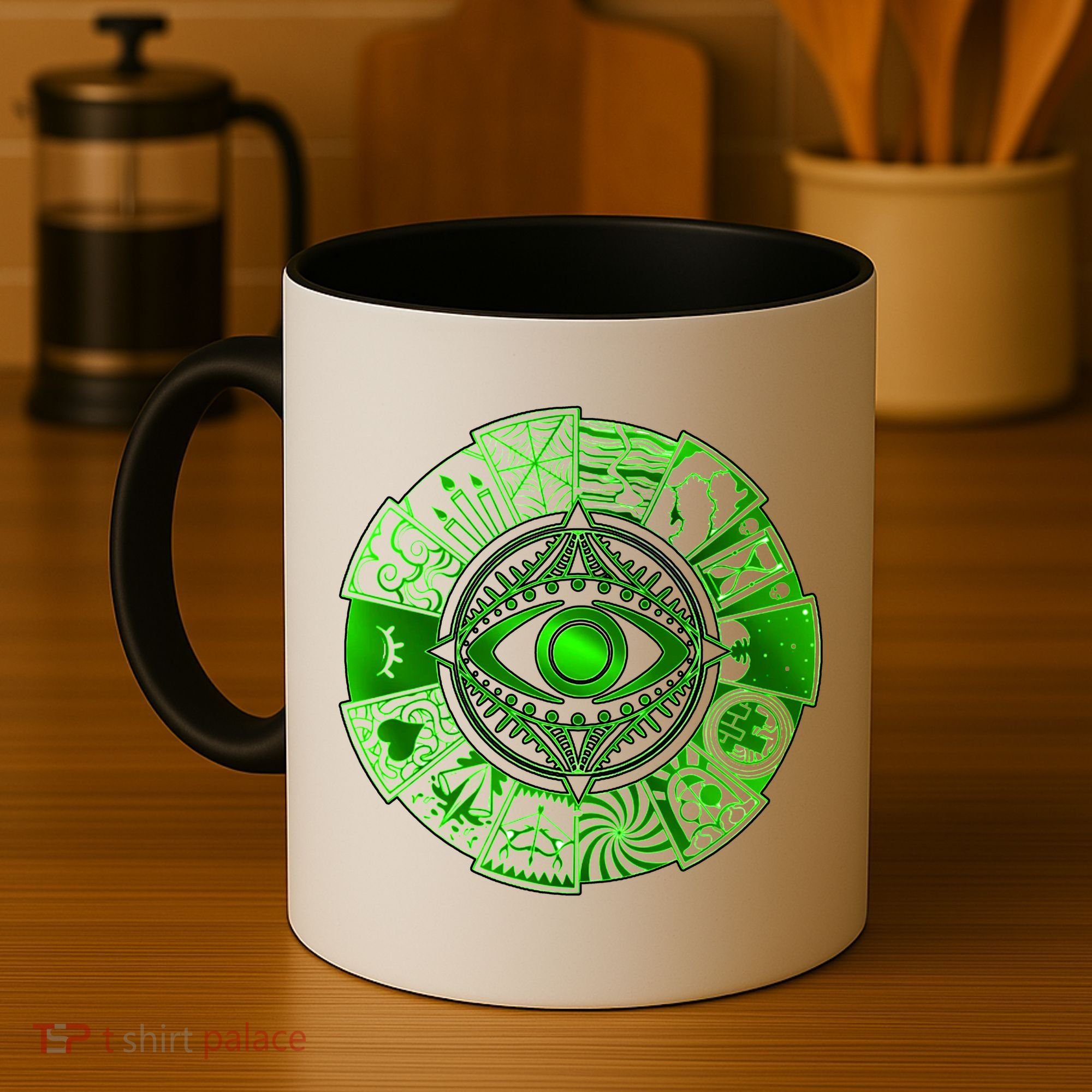 15 Fears Wheel Evil Green Eye Coffee Mug