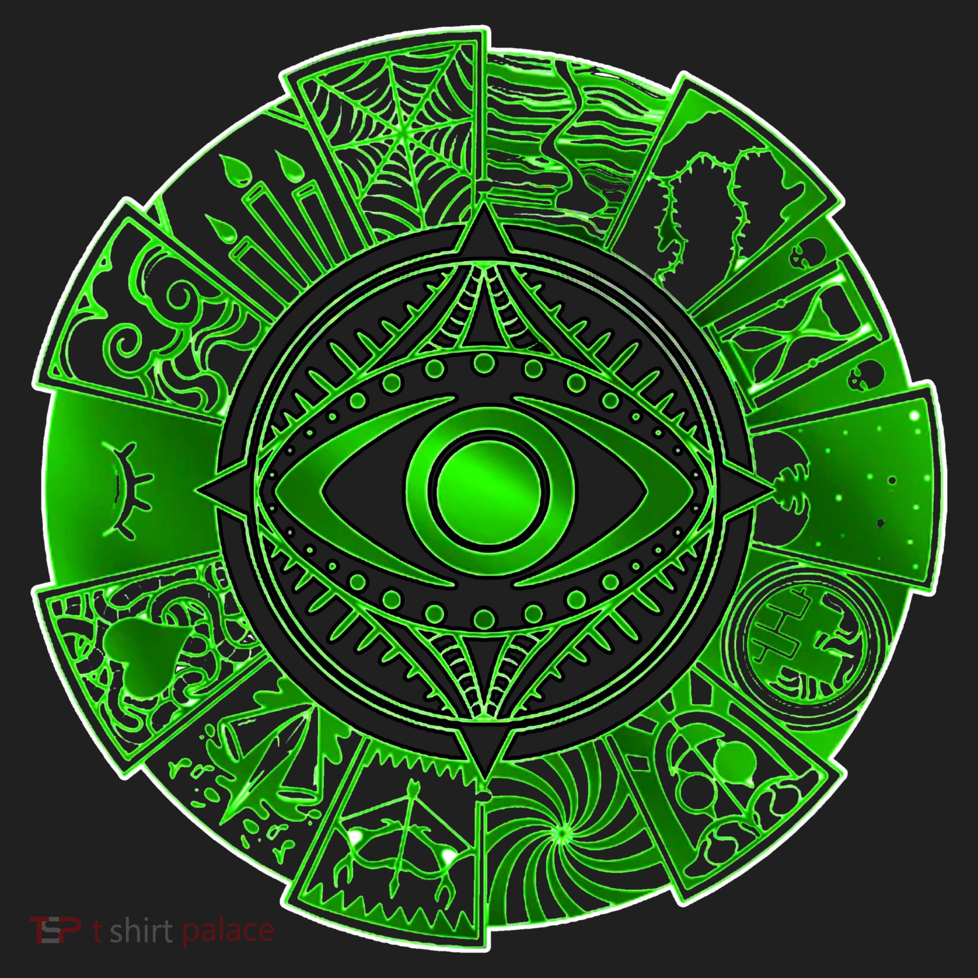 15 Fears Wheel Evil Green Eye Beanie
