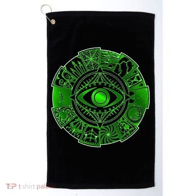 15 Fears Wheel Evil Green Eye Golf Towel