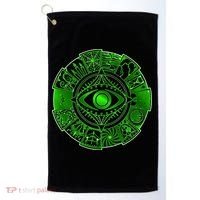 15 Fears Wheel Evil Green Eye Golf Towel thumb 0