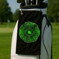 15 Fears Wheel Evil Green Eye Golf Towel thumb 2