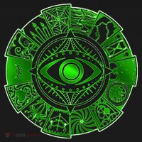 15 Fears Wheel Evil Green Eye Visor thumb 3