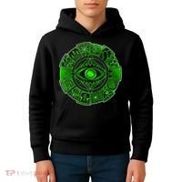 15 Fears Wheel Evil Green Eye Kids Hoodie thumb 4