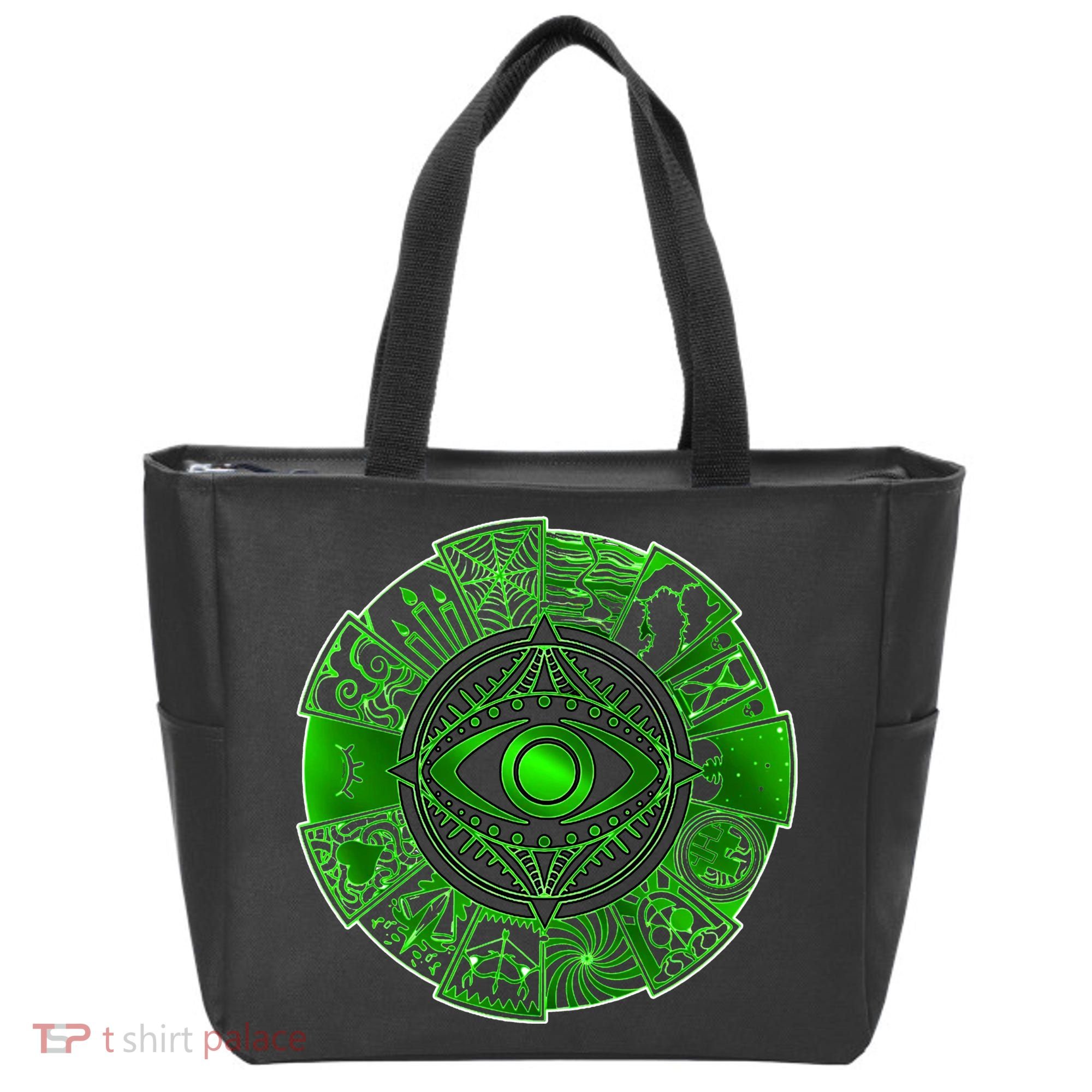 15 Fears Wheel Evil Green Eye Tote Bag