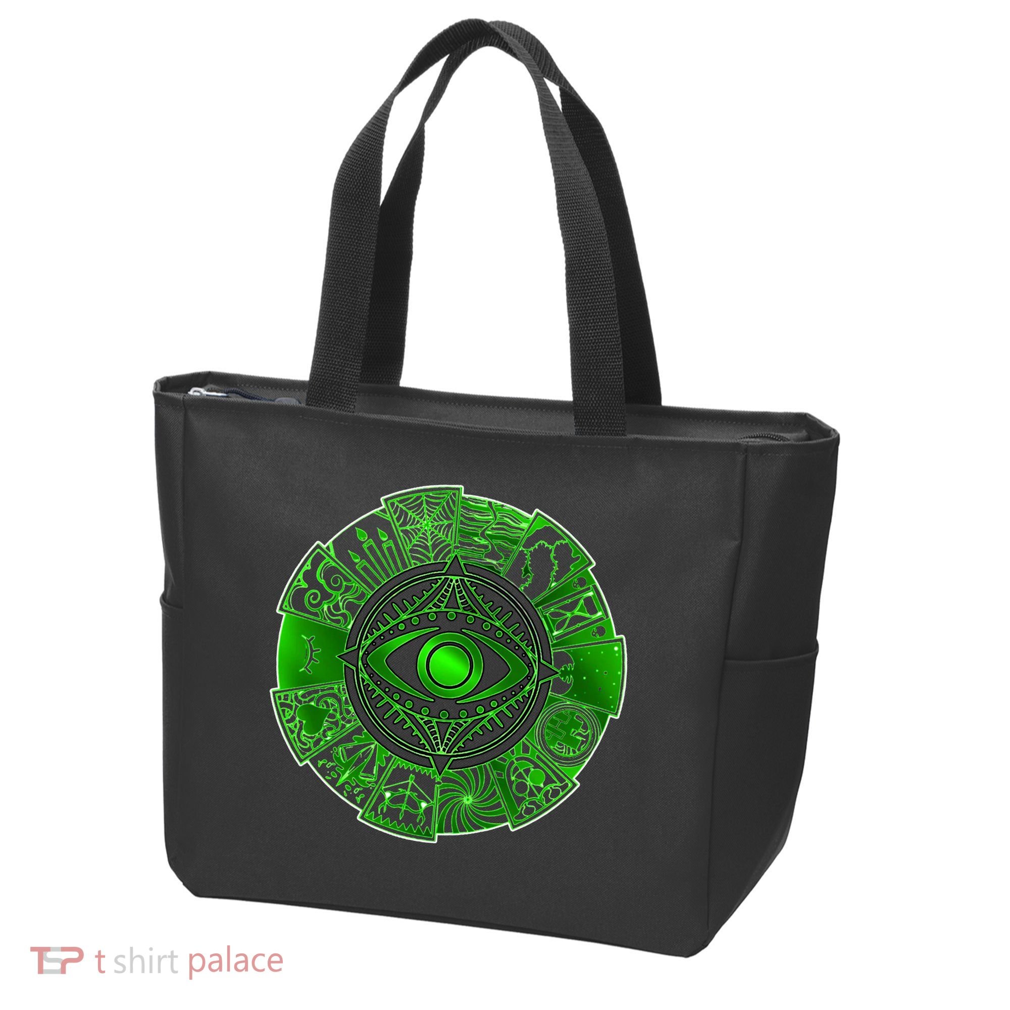 15 Fears Wheel Evil Green Eye Tote Bag