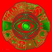 15 Fears Wheel Evil Green Eye Santa Hat thumb 1
