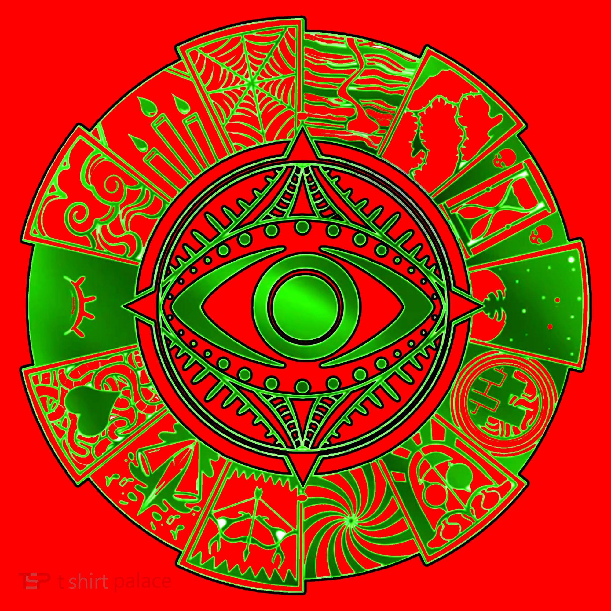 15 Fears Wheel Evil Green Eye Santa Hat