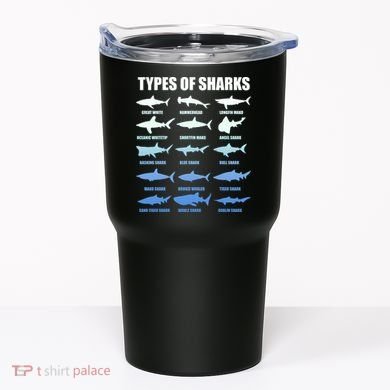 15 Types of Sharks Tumbler