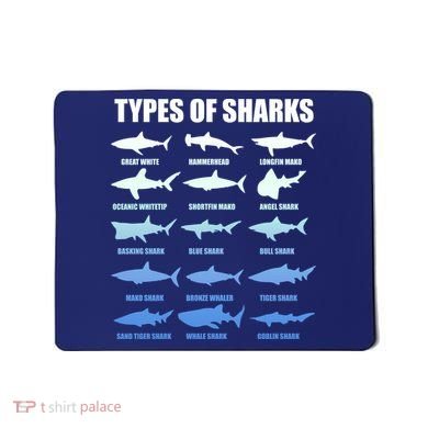 15 Types of Sharks Mousepad