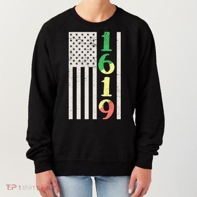 1619 Our Ancestors African American Pride Flag Women's Sweatshirt