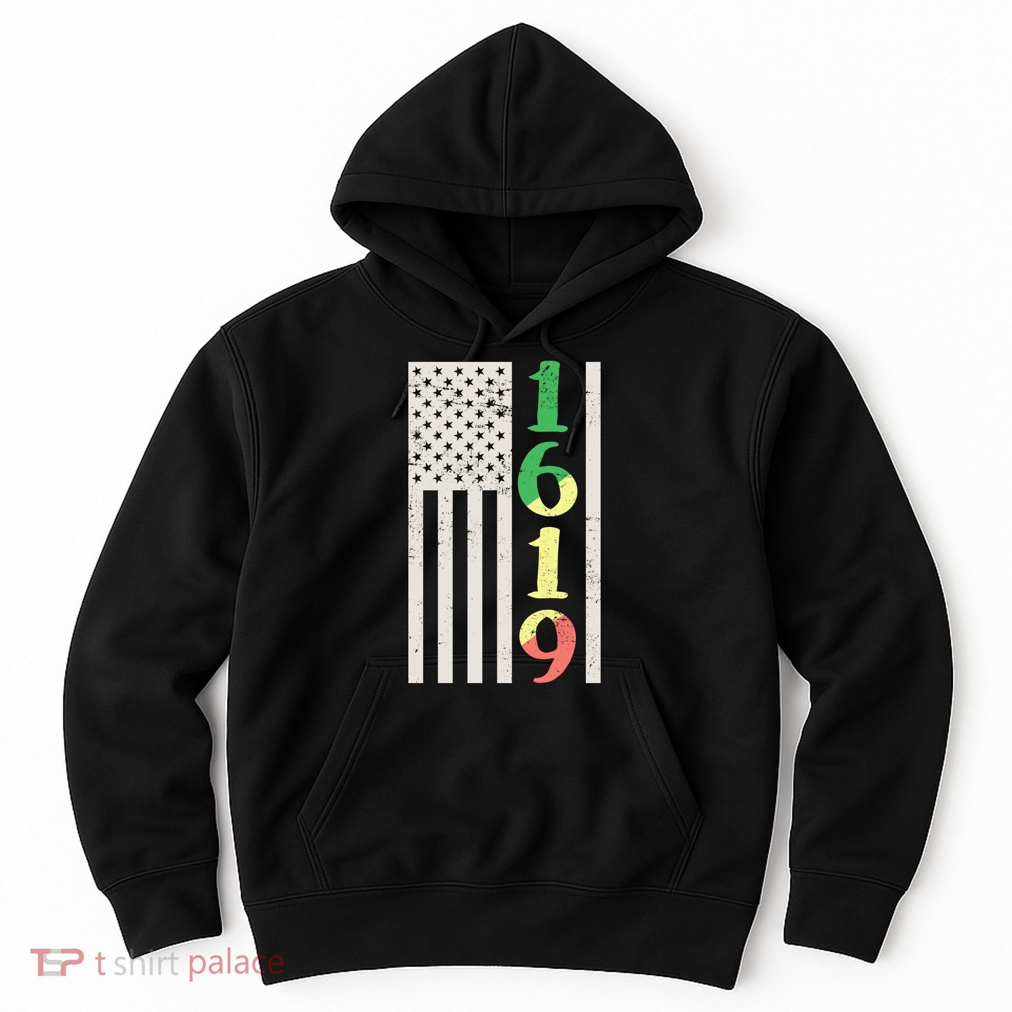 1619 Our Ancestors African American Pride Flag Hoodie