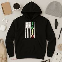1619 Our Ancestors African American Pride Flag Hoodie thumb 3