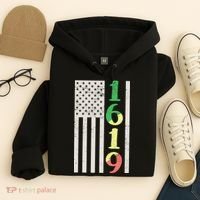 1619 Our Ancestors African American Pride Flag Hoodie thumb 4
