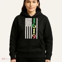 1619 Our Ancestors African American Pride Flag Hoodie thumb 5