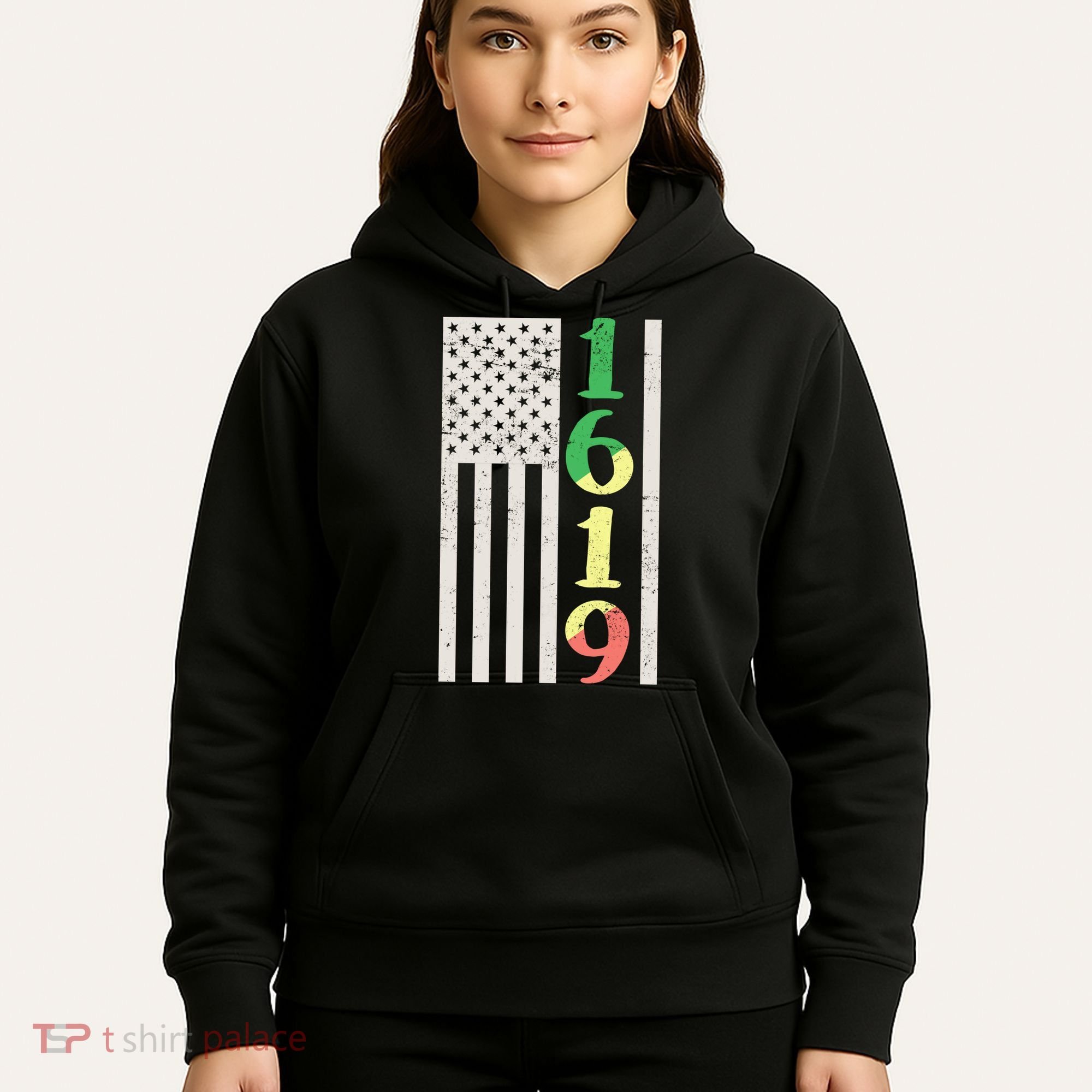 1619 Our Ancestors African American Pride Flag Hoodie