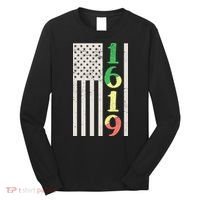 1619 Our Ancestors African American Pride Flag Long Sleeve Shirt thumb 0