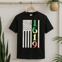 1619 Our Ancestors African American Pride Flag T-Shirt thumb 2