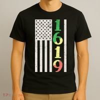 1619 Our Ancestors African American Pride Flag T-Shirt thumb 3