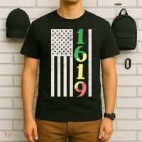 1619 Our Ancestors African American Pride Flag T-Shirt thumb 6