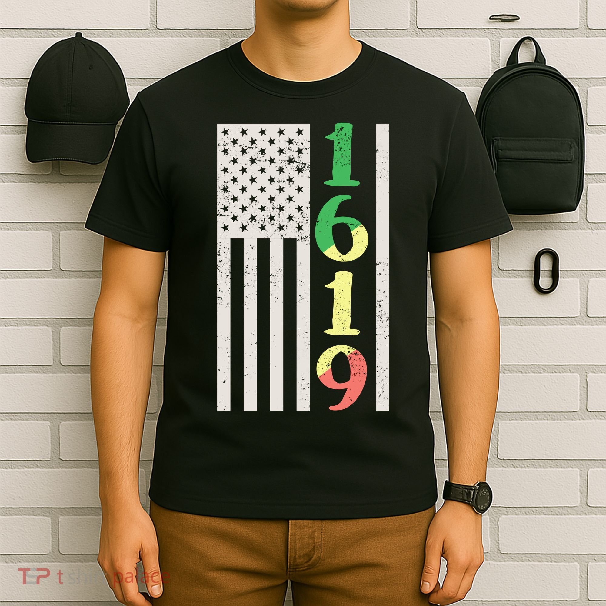 1619 Our Ancestors African American Pride Flag T-Shirt
