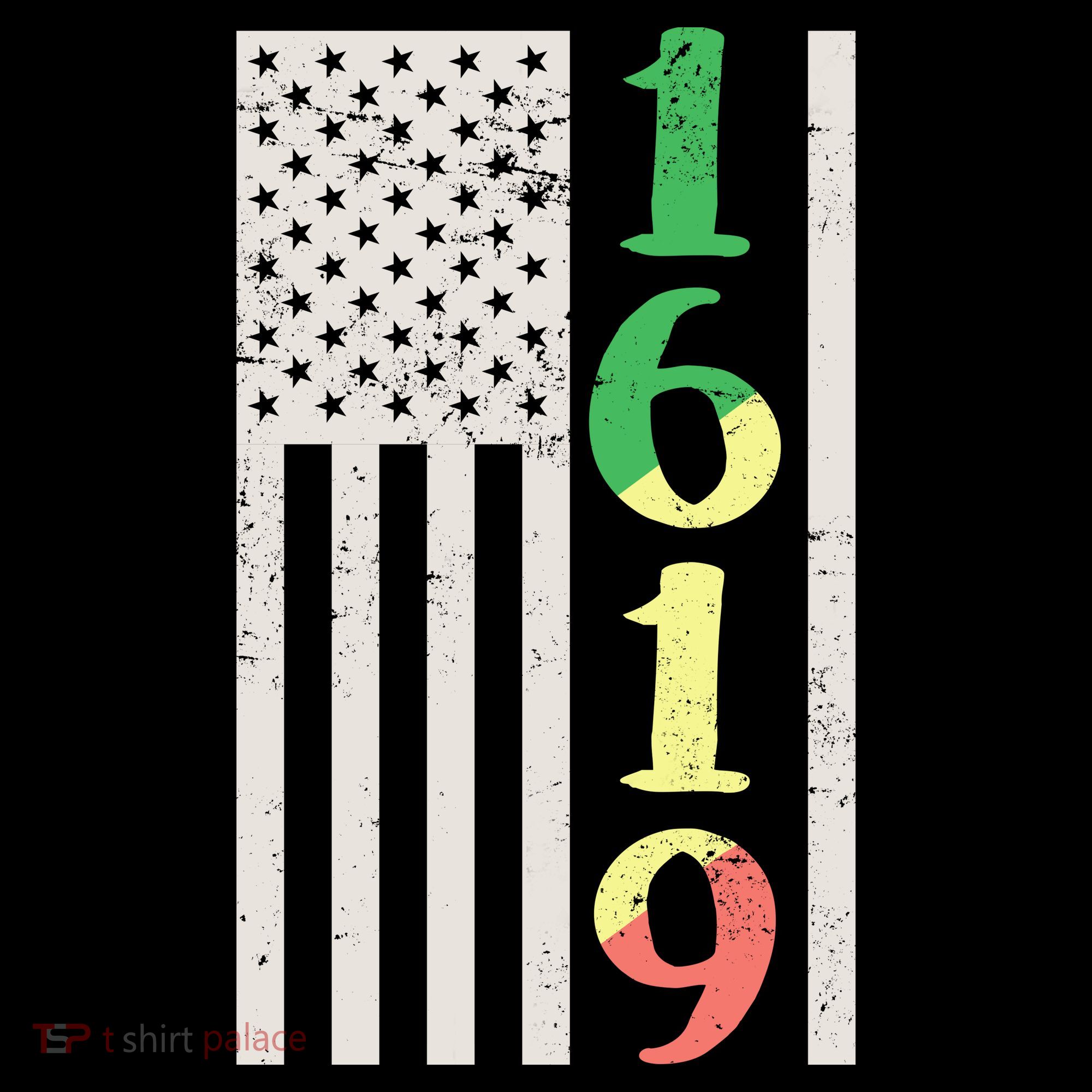 1619 Our Ancestors African American Pride Flag T-Shirt