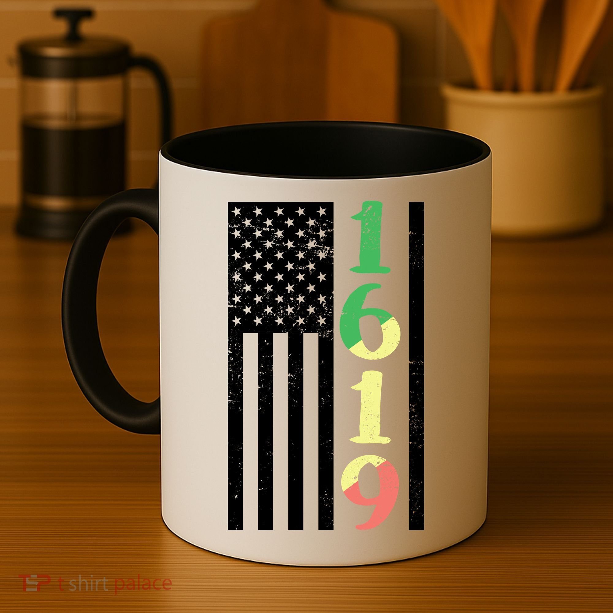 1619 Our Ancestors African American Pride Flag Coffee Mug