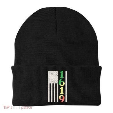 1619 Our Ancestors African American Pride Flag Beanie