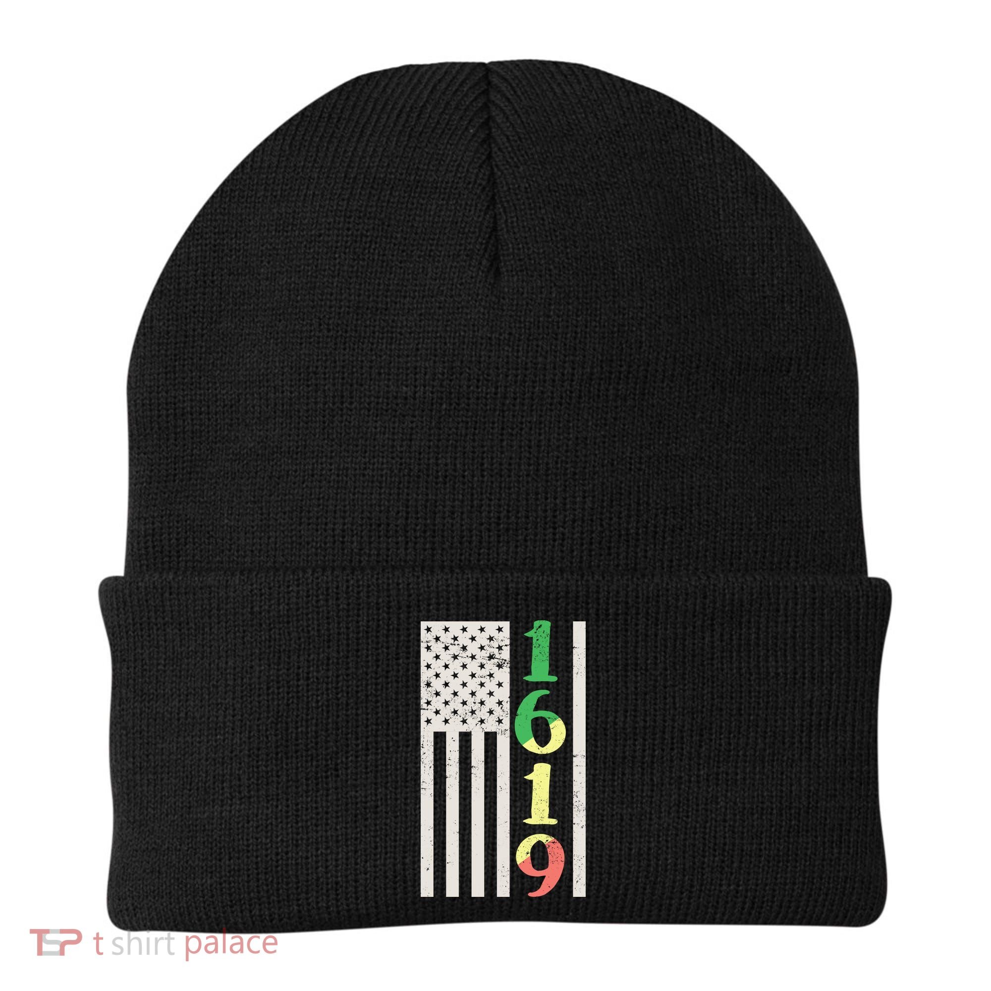 1619 Our Ancestors African American Pride Flag Beanie