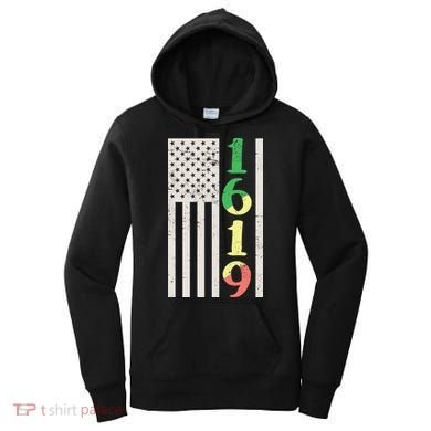1619 Our Ancestors African American Pride Flag Women's Hoodie