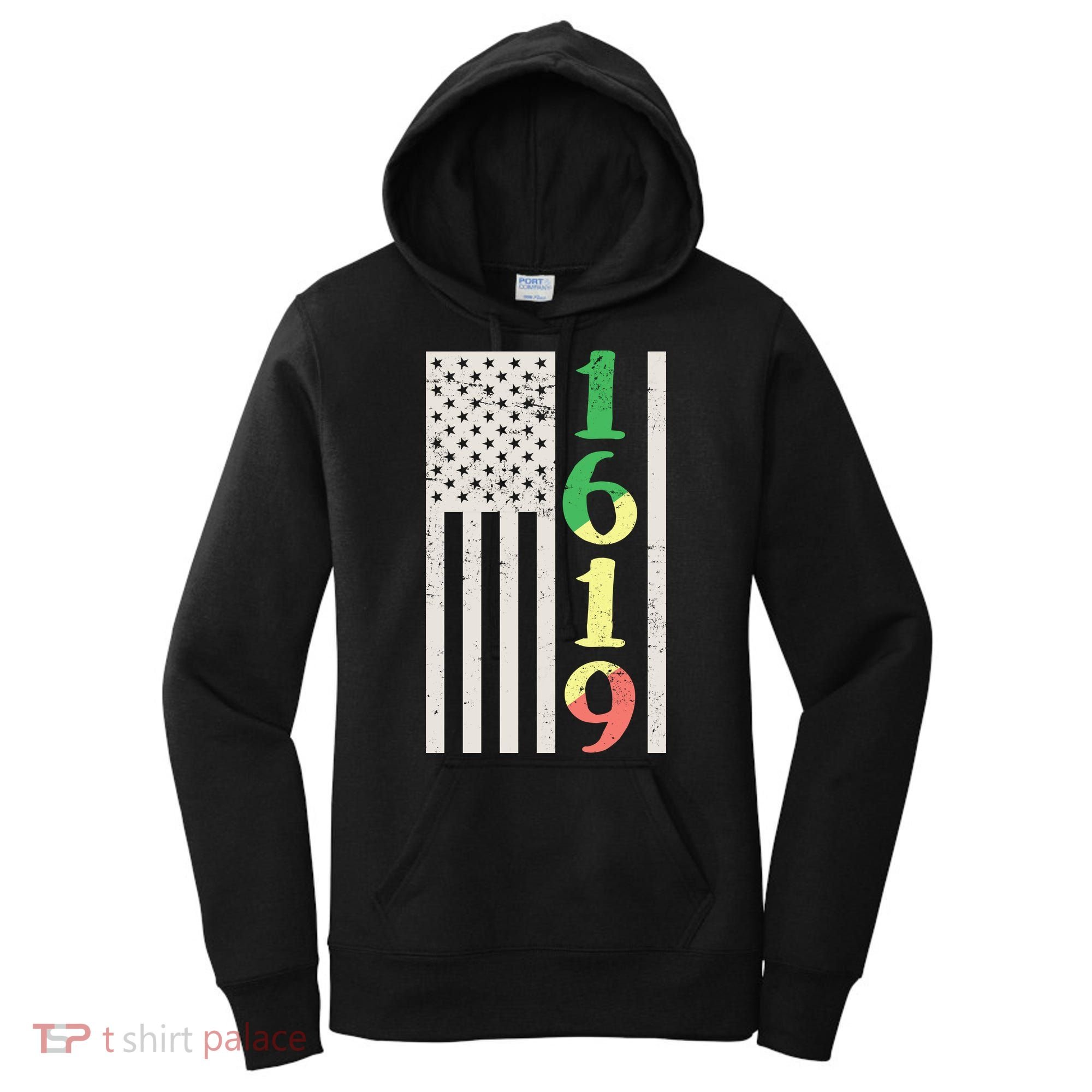 1619 Our Ancestors African American Pride Flag Women's Hoodie