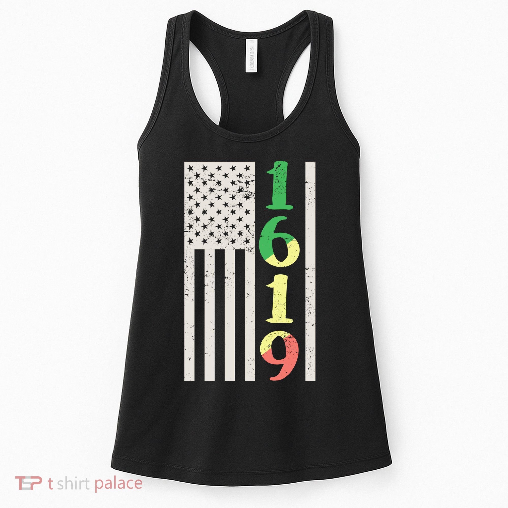 1619 Our Ancestors African American Pride Flag Women's Tank Top