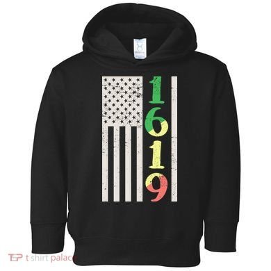 1619 Our Ancestors African American Pride Flag Toddler Hoodie