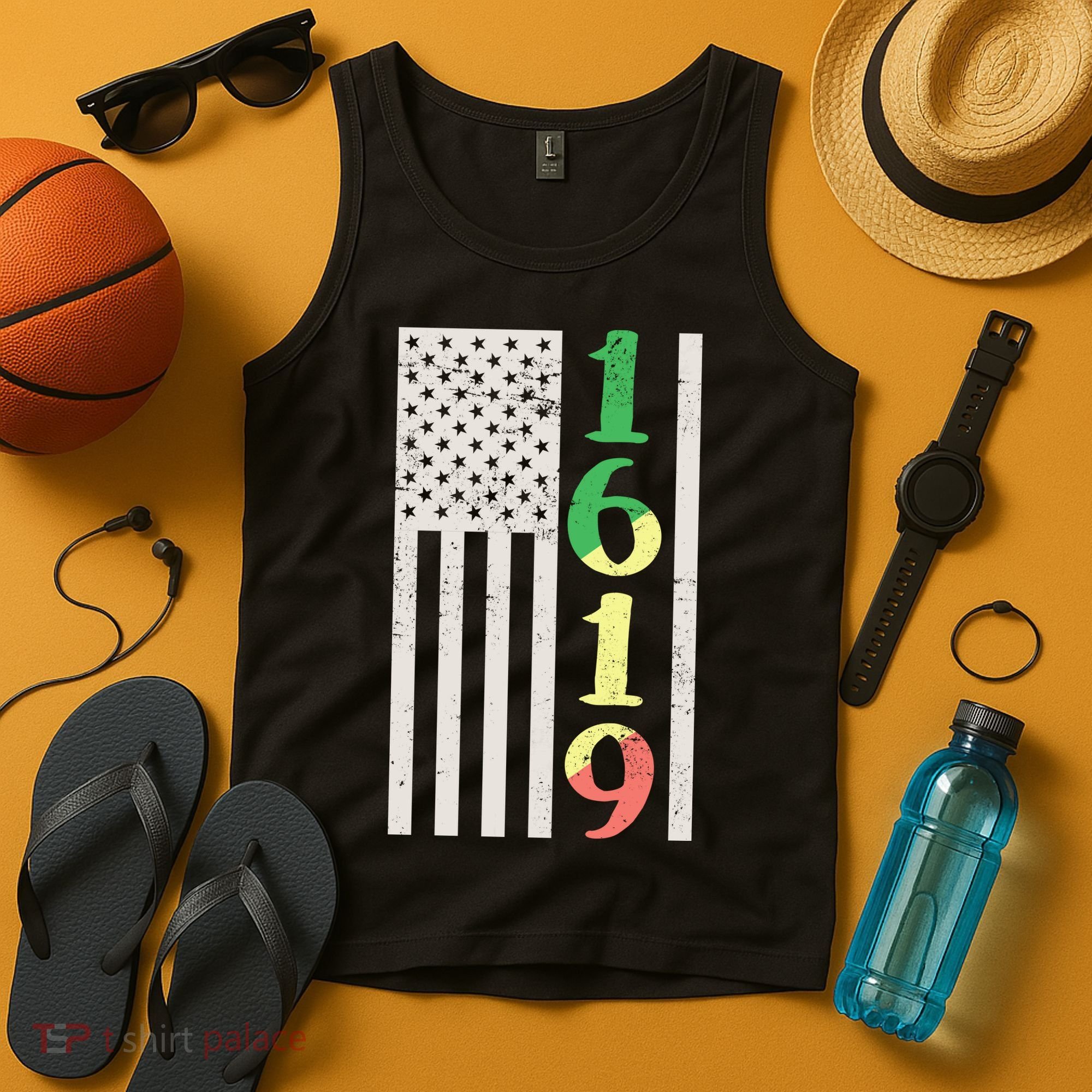 1619 Our Ancestors African American Pride Flag Tank Top